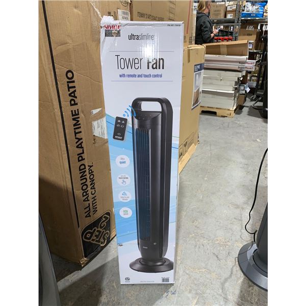 Seville Classics Ultra Slim Line Tower Fan w/ Remote & Touch Control