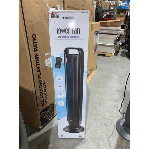 Seville Classics Ultra Slim Line Tower Fan w/ Remote & Touch Control