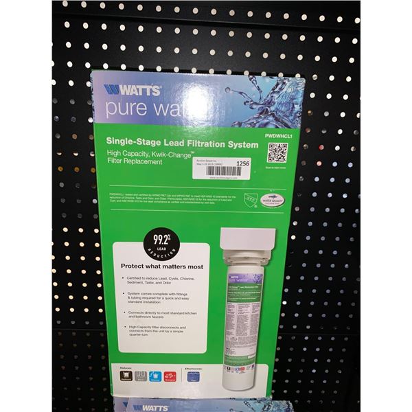 Watts Pure Water Single Stage Lead Filtration System Filter Replacement