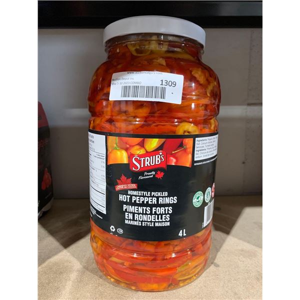 Strub's Homestyle Pickled Hot Pepper Rings 4L