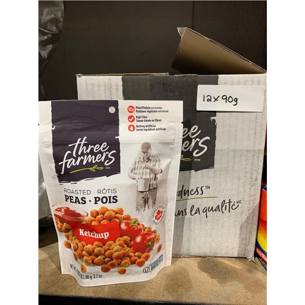 Three Farmers "Ketchup" Roasted Peas 12x90g