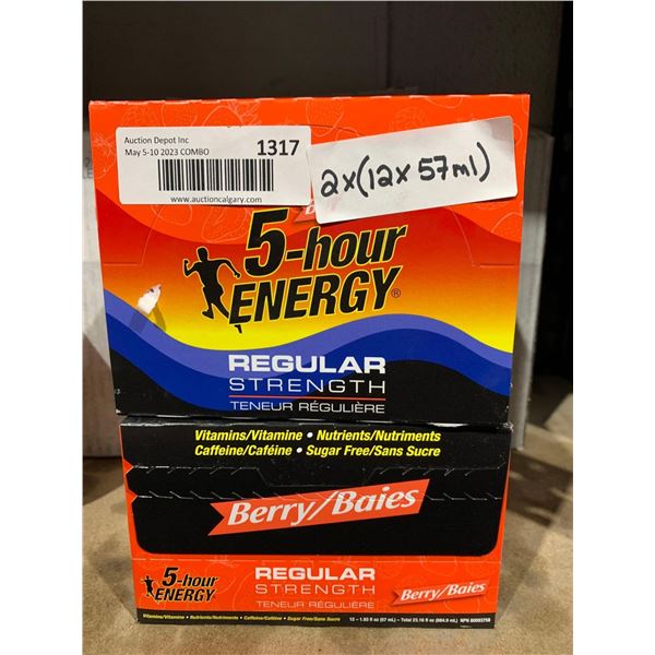 5-Hour Energy Regular Strength Berry Flavor 2x(12x57ml)