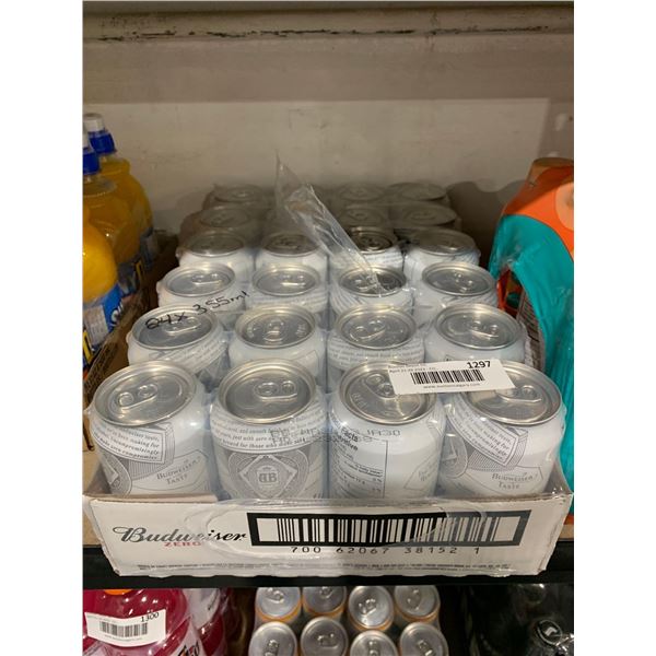 Budweiser Zero Zero Alcohol Beer 24 x 355ml