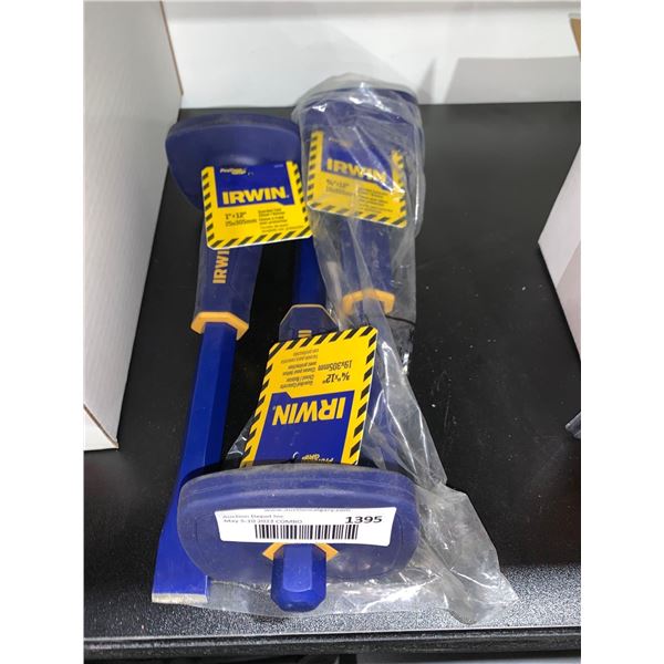 Irwin 1'x12' Guarded Concrete Chisel - Lot of 3