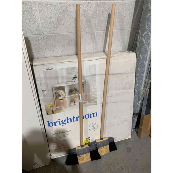 Lot of 2 Kind Eco-friendly Angled Brooms