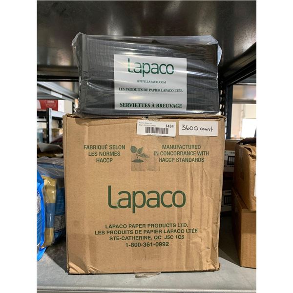 Lapaco Black Beverage Napkins 3600 Count