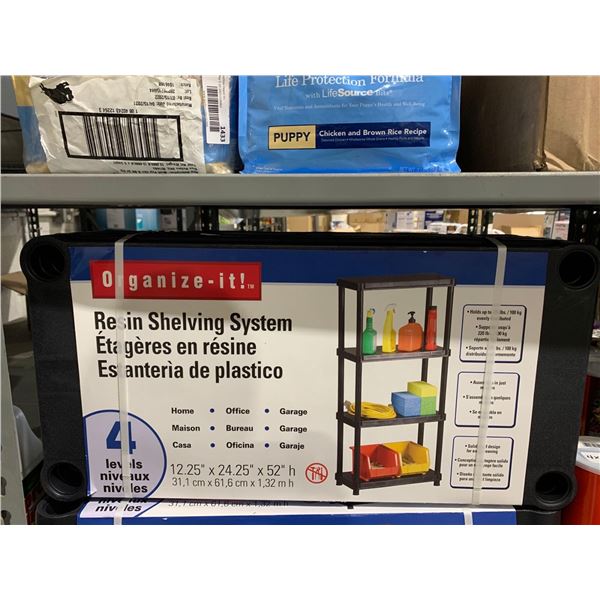 Organize-It Resin Shelving System 4 Levels 12.25"x24.25"x25"h