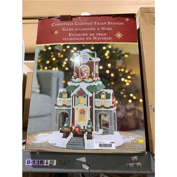 Christmas Lighted Musical Train Station