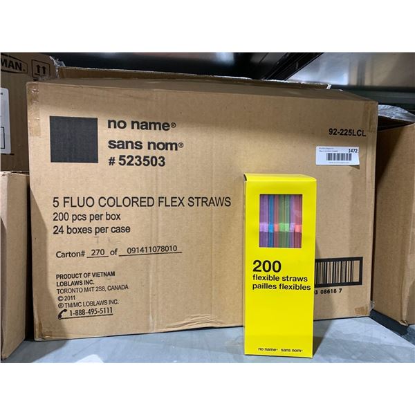No Name Flexible Plastic Straws 24x200