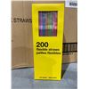 Image 2 : No Name Flexible Plastic Straws 24x200