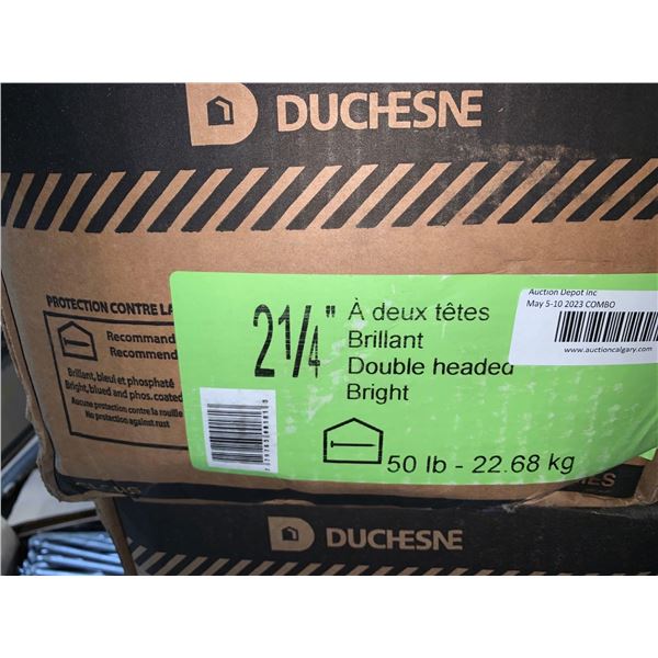 Duchesne 2-1/4" Brilliant Double Headed Nails 50 Lbs