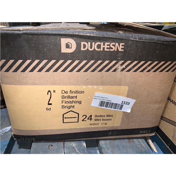 Duchesne 2" Brilliant Finishing Nails 24 Mini Boxes