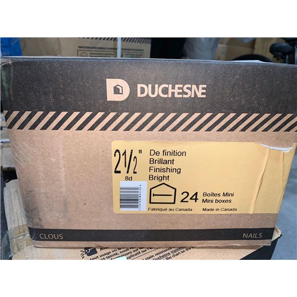 Duchesne 2-1/2" Brilliant Finishing Nails 24 Mini Boxes