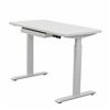 Image 1 : 48 in. × 24 in  Electric Height Adjustable Standing Desk with Antibacterial Desk Top, White