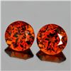 Image 1 : Natural Mandarin Orange Spessartite Garnet Pair {Flawless-VVS1}