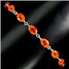 Image 2 : Natural Stunning Ethopian Orange Fire Opal Bracelet