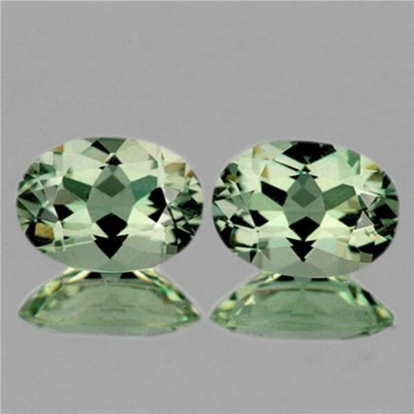 Natural Green Amethyst Pair 14x10 MM  [Flawless-VVS]