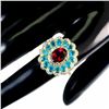 Image 3 : Natural Red Ruby & Paraiba  Apatite Ring