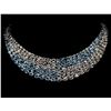 Image 1 : Natural  Cambodian Champagne & Blue Zircon Necklace