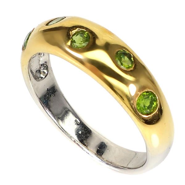 Natural Chrome Diopside Eternity Ring