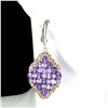 Image 2 : Natural Unheated  Amethyst Sapphire Earrings