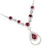 Image 2 : Natural Pigeon Blood  Red Ruby Necklace