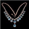 Image 3 : Natural  Swiss Blue Topaz Necklace