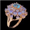 Image 2 : Natural Swiss Blue Topaz Tanzanite Ring