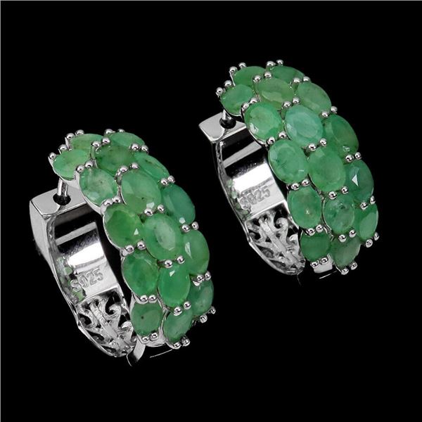 Natural Colombian Emerald  Earrings