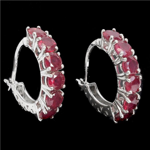 Natural Pigeon Blood Red Ruby Earrings