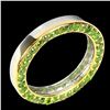 Image 1 : Natural Green Chrome Diopside Eternity Ring