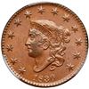 Image 2 : 1830 N-8 R1 PCGS graded MS63 Brown