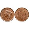 Image 1 : 1837 N-2 R2 Plain Hair Cord, Medium Letters PCGS graded MS64 Brown