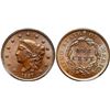 Image 1 : 1837 N-4 R2 Plain Hair Cord, Medium Letters PCGS graded MS65 Brown