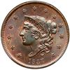 Image 2 : 1837 N-6 R2 Plain Hair Cord, Medium Letters PCGS graded MS66 Brown
