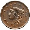 Image 2 : 1837 N-8/7 R1 Plain Hair Cord, Medium Letters PCGS graded AU50
