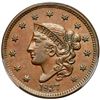 Image 2 : 1837 N-9 R1 Beaded Hair Cord PCGS graded AU55