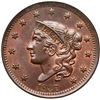 Image 2 : 1837 N-10 R1 Beaded Hair Cord PCGS graded MS66 Red & Brown, CAC Approved