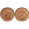 Image 1 : 1837 N-13 R2 Plain Hair Cord, Medium Letters PCGS graded MS62 Brown