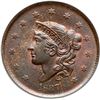 Image 2 : 1837 N-13 R2 Plain Hair Cord, Medium Letters PCGS graded MS65 Red & Brown