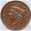 Image 2 : 1837 N-15 R3 Plain Hair Cord, Medium Letters PCGS graded MS63 Brown