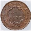 Image 3 : 1837 N-15 R3 Plain Hair Cord, Medium Letters PCGS graded MS63 Brown
