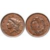 Image 1 : 1837 N-16 R3 Plain Hair Cord, Medium Letters PCGS graded MS62 Brown