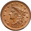 Image 2 : 1838 N-1 R1 Repunched 1 PCGS graded MS65 Brown