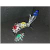 Image 3 : LOT OF 4 SWAROVSKI STEMMED FLOWERS AND DISPLAY UNIT