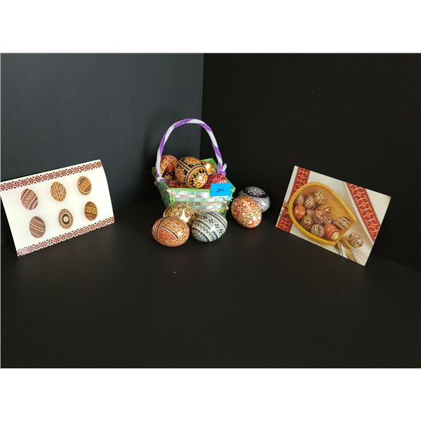 LOT OF HAND PAINTED PYSANKA UKRANIAN EASTER EGGS
