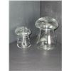 Image 1 : LOT OF 2 MCM 70S GLASS MUSHROOMS JARS