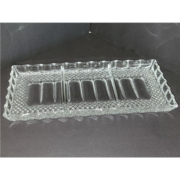 CONDIMENT CRYSTAL SERVING DISH