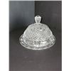 Image 1 : LIDDED ROUND CRYSTAL BUTTER DISH ANCHOR HOCKING