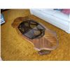 Image 1 : VINTAGE WOOD AND GLASS COFFEE TABLE